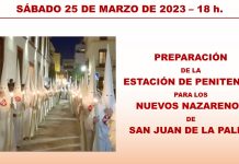 Preparación de la Estación de Penitencia para los nuevos nazarenos